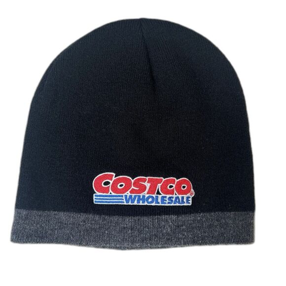 Costco Wholesale Beanie Adult One Size Black Knit Hat Skull Cap Employee Uniform - Picture 1 of 5
